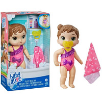 Baby Alive Splash'N Snuggle Baby Brown Hair Doll For Water Play, With Accessories