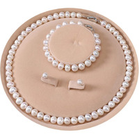 Yongman Freshwater Cultured Pearl Necklace Set Includes Stunning Bracelet And Stud Earrings Jewelry Set For Women