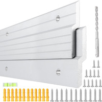 2-Pairs Heavy Duty 41 Inch Aluminum Alloy French Cleat Hanger, Z Bar Clips Mount For Mirror And Picture, 500-Pound Max Load Secure Wall Mounting Interlocking Brackets Z-Hangers, Hardware Include