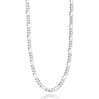 Miabella 925 Sterling Silver Italian 5Mm Diamond-Cut Figaro Link Chain Necklace For Women Men, Made In Italy (16 Inches ((Women's Choker Length))