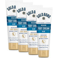 Gold Bond Healing Foot Cream, 4 Oz. (Pack Of 4), With Aloe, Nourishes & Softens For Healthier Looking Feet