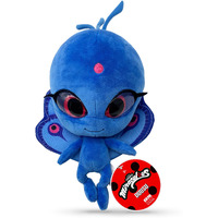 Miraculous Ladybug - Kwami Mon Ami Duusu, 9-Inch Peacock Plush Toys For Kids, Super Soft Stuffed Toy With Resin Eyes, High Glitter And Gloss, And Detailed Stitching Finishes (Wyncor)
