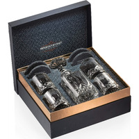 Mixology Whiskey Decanter And Glass Set For Men, Crystal Bourbon Decanter Set With 10Oz Whiskey Glasses In A Classy Gift Box, Perfect For Scotch, Bourbon And Cognac - Gifts For Men