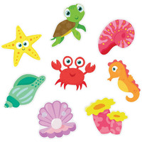Glo Pals Guppy Grips Textured Non-Slip Bathtub Stickers, 8 Extra Large Fun Kids Anti Slip Bath Decals
