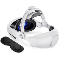 Destek Qh3 Pressure-Free Head Strap, W/Lens Protector, Enhance Comfort With Added Top-Fit Adjustment - Compatible With Meta Quest 3 Accessories; Balances Weight At 3 Angles