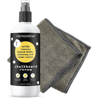 Remooble Non-Toxic Chalkboard Cleaner & Microfiber Cleaning Cloth, 8 Oz.