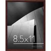 Americanflat 8.5X11 Picture Frame In Mahogany - Thin Border Photo Frame With Shatter-Resistant Glass, Hanging Hardware, And Built-In Easel For Horizontal Or Vertical Display For Wall Or Tabletop