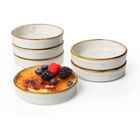 Onemore Ramekins 4 Oz - Oven Safe Shallow Ramekins For Creme Brulee - Set Of 6