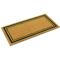 Kempf Double Border Xxlarge Coco Coir Mat, Rubber Vinyl Backing, Great For Double Doors, Indoor Outdoor Entrance Rug, 24 X 72-Inch, Black