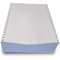 Firstzi Blank 9.5X11 Inches Continuous Feed Computer Paper Fanfold For Dot Matrix Printers, 1000 Count Per Box, White 1 Part, Margin Perforated, Perfect For Receipts, Invoices, Bill List