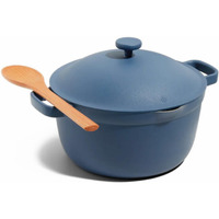 Our Place Perfect Pot - 5.5 Qt. Nonstick Ceramic Sauce Pan With Lid | Versatile Cookware For Stovetop And Oven | Steam, Bake, Braise, Roast | Ptfe And Pfoa-Free | Toxin-Free, Easy To Clean | Blue Salt