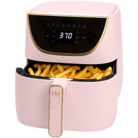 Paris Hilton Air Fryer, Large 6-Quart Capacity, Touchscreen Display, 8-In-1 (Air Fry, Roast, Broil, Bake, Reheat, Keep Warm, Pizza, Dehydrate), Dishwasher Safe And Nonstick Basket And Crisper, Pink