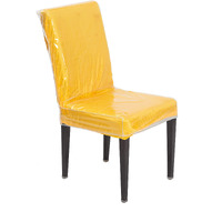 Jassoka 21X20 Inch Plastic Dining Chair Cover, Protector Seat Chair Free From Cat And Dog Scratches, Stains, Easy Clean Clear Vinyl Protectors (6 Pack)