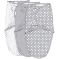 Swaddleme By Ingenuity Original Swaddle - Size Small/Medium, 0-3 Months, 3-Pack (Criss Cross Polka Dot)