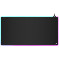 Corsair Mm700 Rgb Extended 3Xl Cloth Gaming Mouse Pad/Desk Mat - Massive 1,220Mm X 610Mm (48 X 24) Cloth Surface, 360 Three-Zone Rgb Lighting, Two Usb Ports - Black