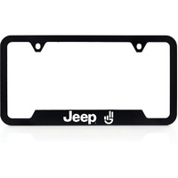 Jeep Wave License Plate Frame Quantity 1 Included (White Plastic)