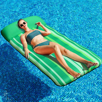 Parentswell Oversized Pool Floats 72" X 36", X-Large, Fabric-Covered Pool Float With Headrest, Inflatable Pool Lounge Chairs, Pool Lounger, Pool Floaties, Pool Party Decorations For Adults