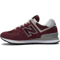 New Balance Women's 574 Core Sneaker, Burgundy/White, 9
