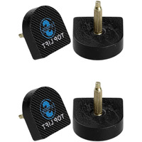 Uxcell Women's Plastic Shoes High Heel Tips 4 Pcs 20Mm X 19Mm 20 X 19 X 20Mm Black