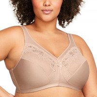 Glamorise Full Figure Plus Size Magiclift Minimizer Bra Wirefree #1003 Caf