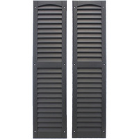 Shed Windows And More, Louvered Shed Shutter Or Playhouse Shutter Black 9" X 36" Sold By The Pair