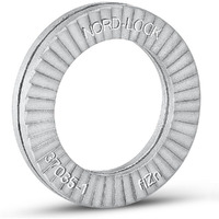 Nord-Lock Wedge Locking Washers - Steel (Delta Protekt) Washer With Zinc Flake Coating, Vibration Resistant Safety Washers For 3/8 Inch Bolts - 20 Pairs