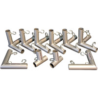 Vanta Sports Triple 10' Diy Powder Coated Rust Resistant 10 Piece Golf Frame Corner Kit Fittings With Threaded Eye-Bolts