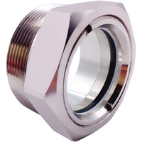 Compressor Oil Sight Glass 2 Inch Npt Male Hex Head Stainless Steel Oil Sight Glass Oil Liquid Level Gauge Sight Glass Oil Indicator Sight Window For Air Compressor Gearbox Tank