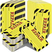 Amyhill 120 Pack Repair Tags Yellow Maintenance Required Tags With Wire Production Quality Control Tags With 8 Inch Attached Cotton String, 2.6 X 5.3 Inch