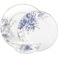 Lenox - 852028 Lenox Garden Grove 3-Piece Place Setting, 3.80 Lb, Blue