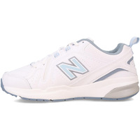 New Balance Women's 608 V5 Casual Comfort Cross Trainer, White/Light Blue, 7.5 Narrow