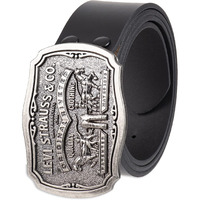 Levi's Men's Leather Belt With Antiqued Buckle,Black,44