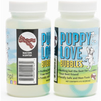 Puppy Love Bubbles, Bacon Scented Bubbles 4Oz. Bottle-2 Pack In Bacon Flavor For Dogs