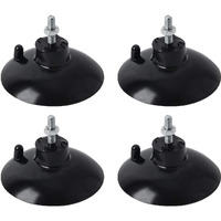 Hstech (4 Pcs) Black French Fry Suction Cup Feet Compatible With Industrial Commercial French Fry Cutter