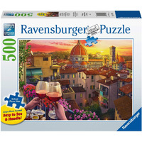 Ravensburger Cozy Wine Terrace 500 Piece Large Format Jigsaw Puzzle For Adults - 16796 - Every Piece Is Unique, Softclick Technology Means Pieces Fit Together Perfectly