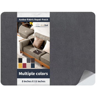Azobur Velvet Repair Patch,Self-Adhesive Rectangular Flannel Fabric Patch,Multicolor Available Anti Scratch Velvet 8X11 Inch Peel And Stick For Sofas, Automotive Interior, Handbags,And Pillow (Gray)