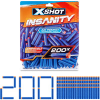 X-Shot Insanity 200 Dart Refill Pack By Zuru, Compatible With X-Shot And Other Brands, Blaster Outdoor Toys