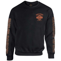 Harley-Davidson Men's Eagle Piston Fleece Pullover Sweatshirt, Black (Xl)