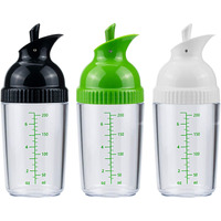 Nicunom 3 Pack Salad Dressing Shaker, 7 Oz Good Grips Dressing Mixer Shaker Bottles, Black & White & Green