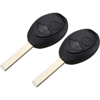 2Pcs Key Fob Shell Remote Case Replacement For 2002-2005 Mini Cooper R50 R53 Without Chip