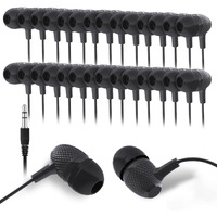 Bulk Earbuds Headphones 50 Pack For Classrooms Kids, Wholesale Durable Earphones Perfect For K12 Schools Students Kindergarten Children Gift And Adult(Hy400 Black)