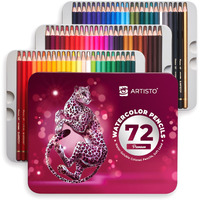 Artisto Premium Watercolor Pencils | Set Of 72, Quality 3.5Mm Soft Core Leads, Water-Soluble Pencils, Perfect For Beginner & Advanced Artists