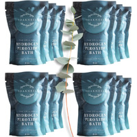 Hydrogen Peroxide Epsom Bath Salts - Soaking Aid, Energize, Detox, Cleanse, And Relaxation (12) Pack