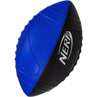 Nerf Kids Foam Football - Pro Grip Youth Soft Foam Ball - Indoor + Outdoor Football For Kids - Small Nerf Foam Football - 9" Inch Youth Sized Football - Blue + Black