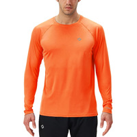 Naviskin Men's Sun Protection Upf 50+ Uv Outdoor Long Sleeve Shirts Sunset Red Size L