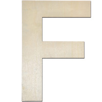 12 Inch Wooden Letter F, 1/4 Inch Thick Large Unfinished Wood Letter For Home Wall Decor, Diy Crafts