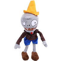 Jhesao 12" Pvz Plush Conehead Zombies Brown Coat Toys Pvz 1 2 Stuffed Soft Doll Roadblock Conehead Zombie New