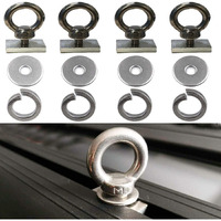 4 Pack Heavy-Duty Stainless Steel Eye Bolt Tie Down Anchor Kit For Roof Rack. Also Can Be Used For Fix The 4Wd Awning And Other Accessories.