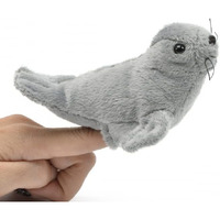 Unipak 1155Seg Grey Seal Plush Finger Puppet, 5-Inch Length