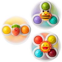 3Pcs Suction Cup Spinner Toys For 1 2 Year Old Boys Spinning Toys 12-18 Months Sensory Toys For Toddlers 1-3 First Birthday Baby Gifts For Girls